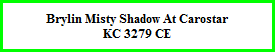 Brylin Misty Shadow At Carostar  KC 3279 CE